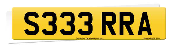 Registration number S333 RRA
